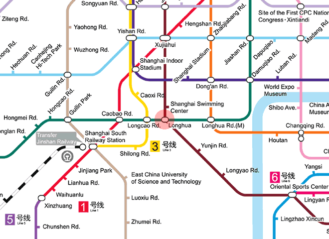 Longhua station map
