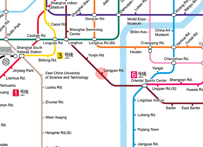 Longyao Road station map