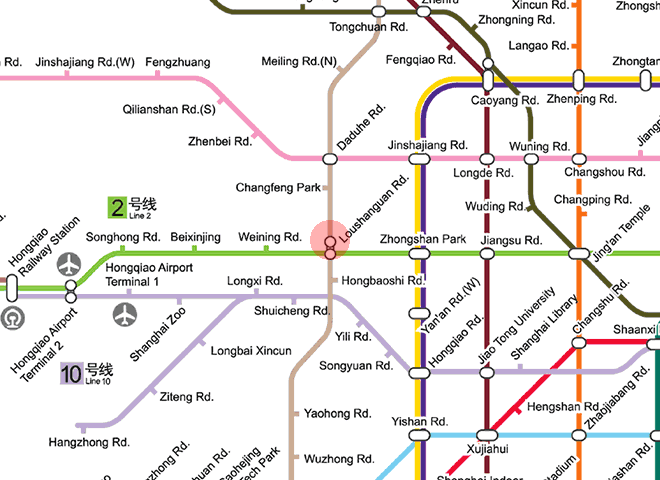 Loushanguan Road station map