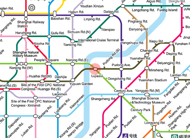 Lujiazui station map