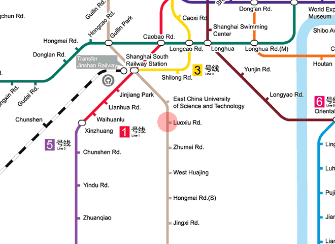 Luoxiu Road station map