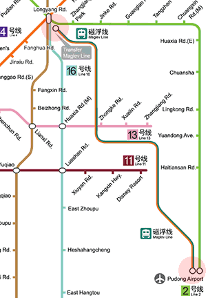 Shanghai Metro Maglev Line map