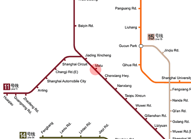 Malu station map