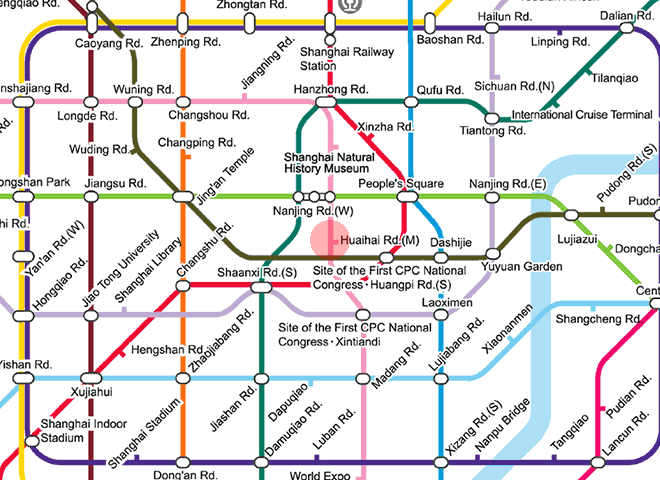 Middle Huaihai Road station map