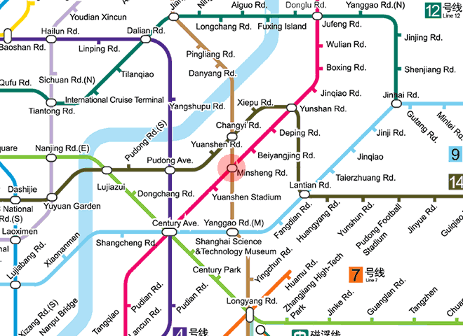 Minsheng Road station map