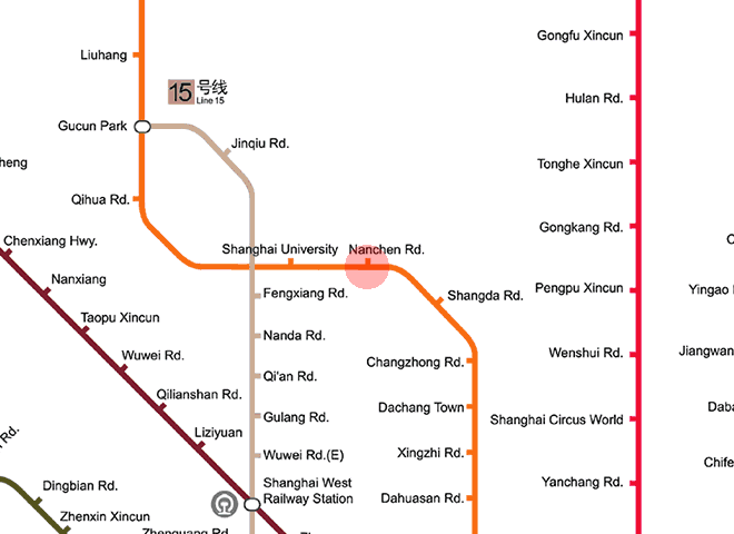 Nanchen Road station map