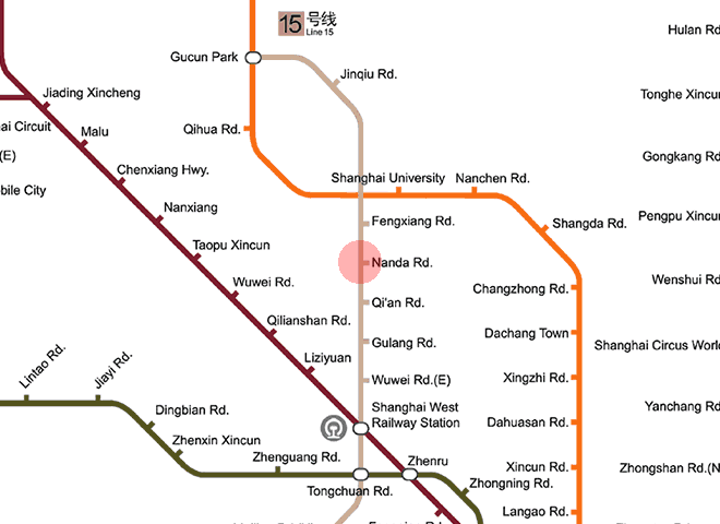 Nanda Road station map