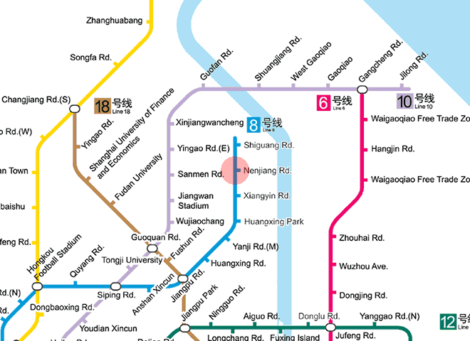 Nenjiang Road station map