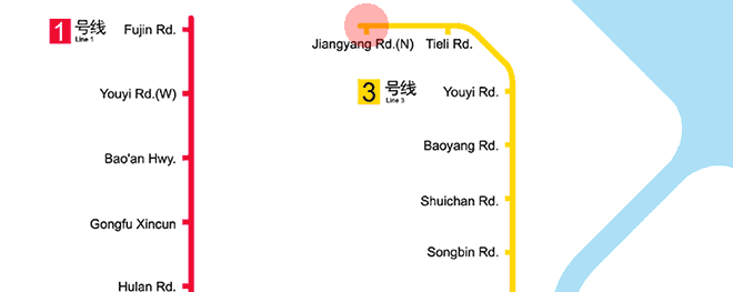 North Jiangyang Road station map