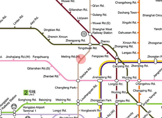 North Meiling Road station map