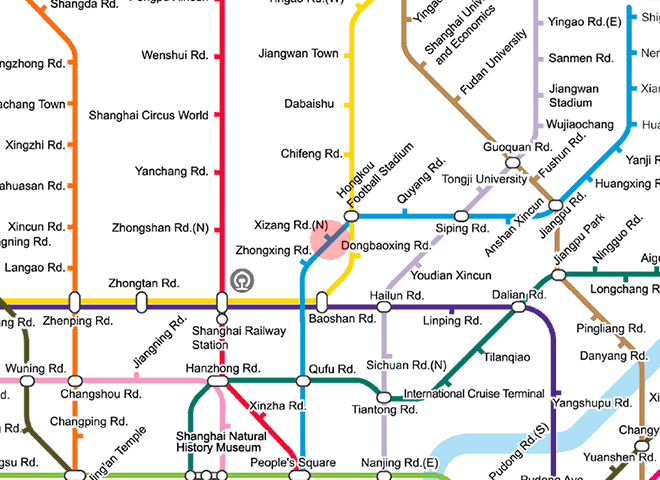 North Xizang Road station map