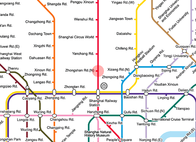 North Zhongshan Road station map