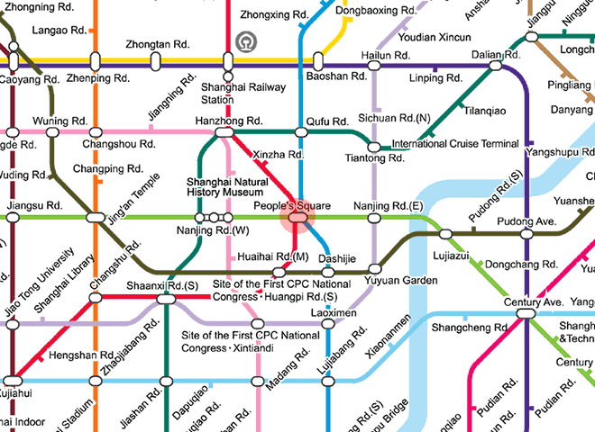 People's Square station map