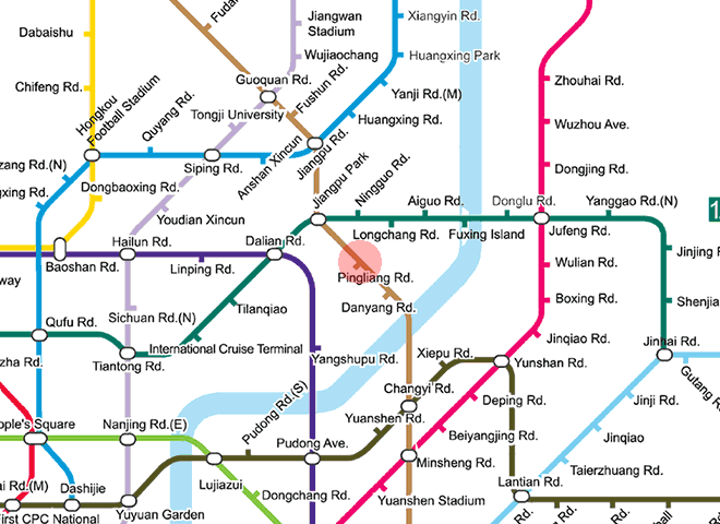 Pingliang Road station map