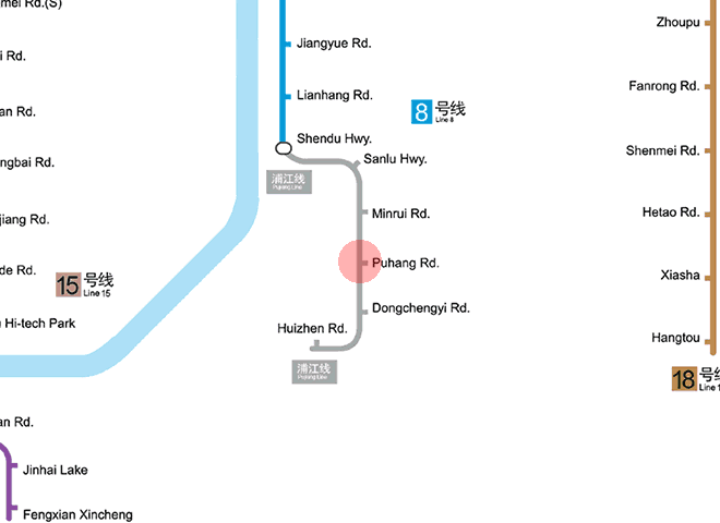 Puhang Road station map