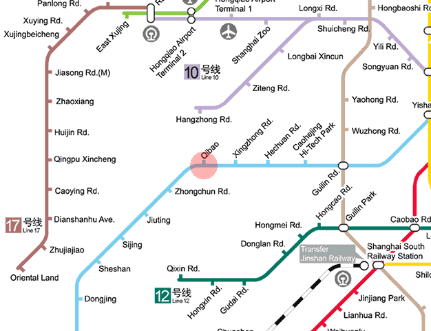 Qibao station map