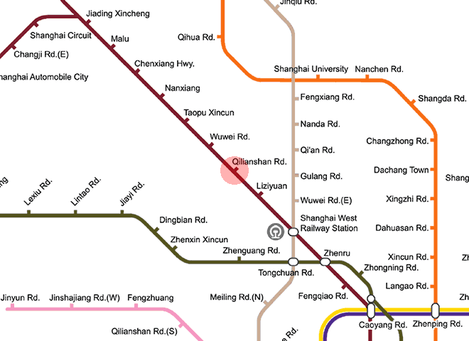 Qilianshan Road station map