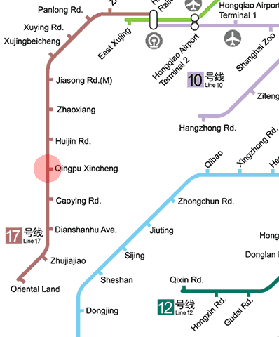 Qingpu Xincheng station map