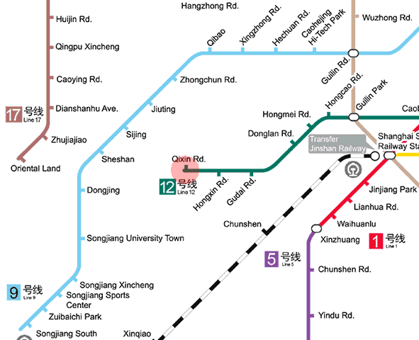 Qixin Road station map