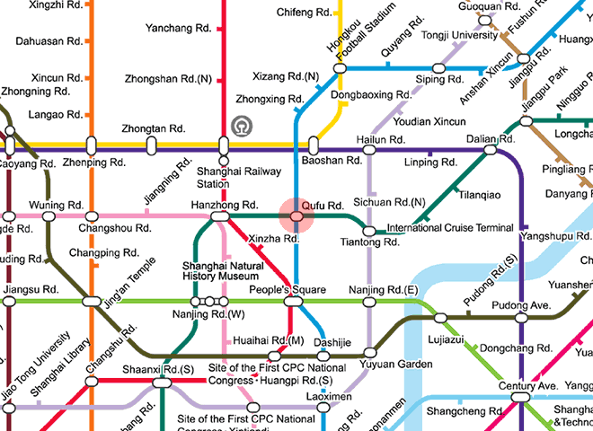 Qufu Road station map