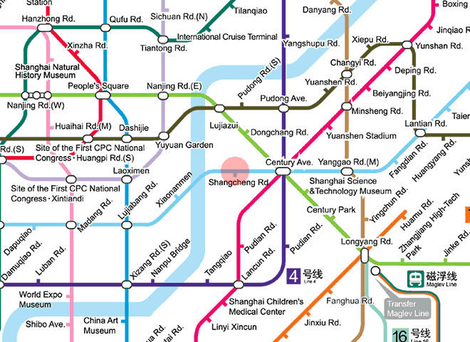 Shangcheng Road station map
