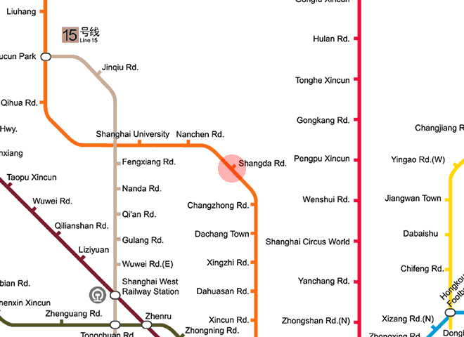 Shangda Road station map