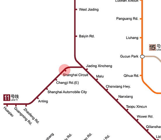 Shanghai Circuit station map