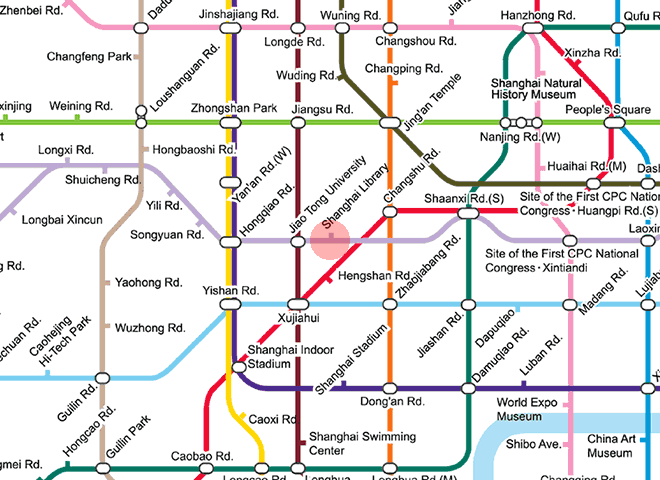 Shanghai Library station map