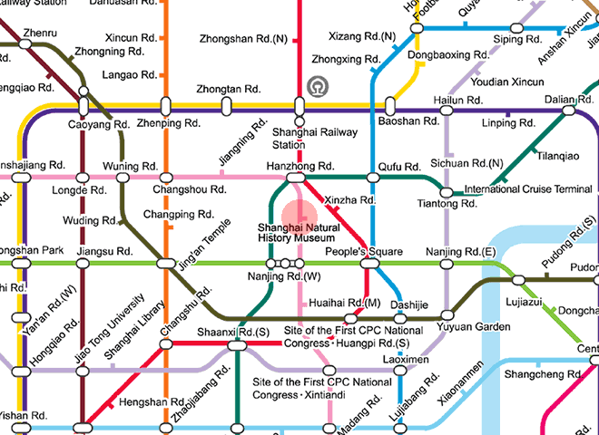 Shanghai Natural History Museum station map