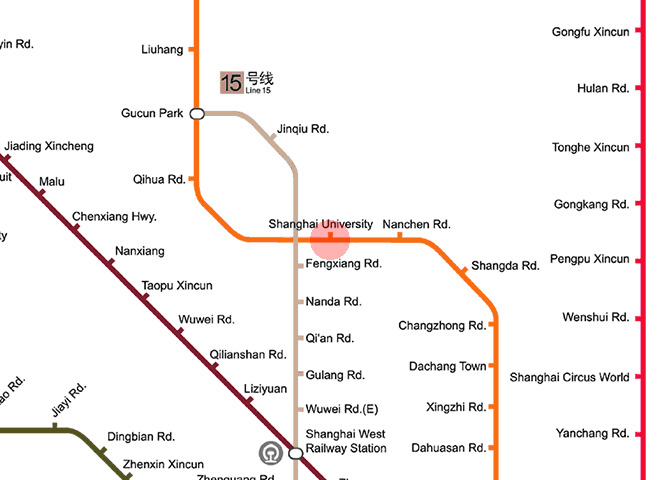 Shanghai University station map