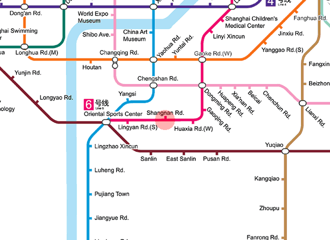Shangnan Road station map