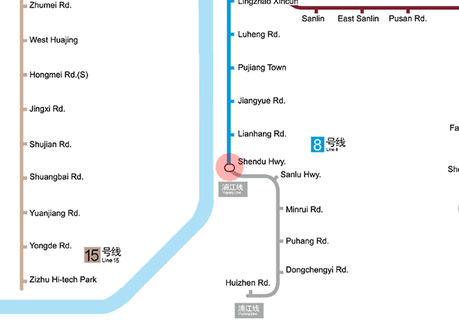 Shendu Highway station map