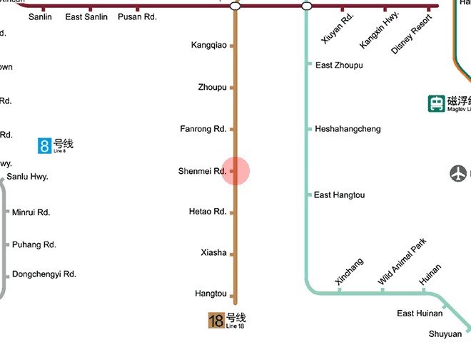 Shenmei Road station map