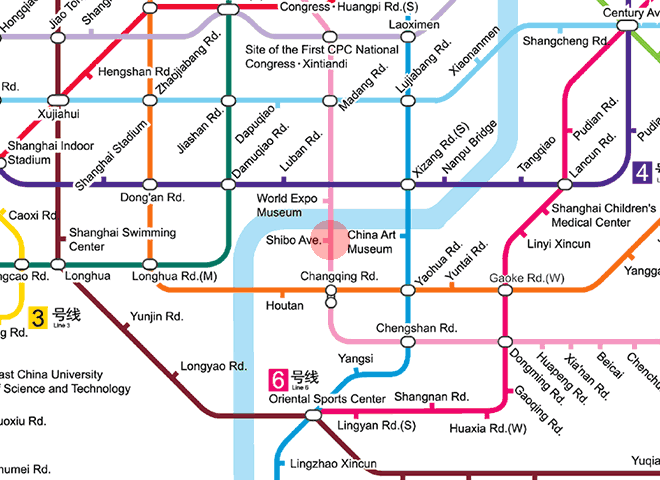 Shibo Avenue station map