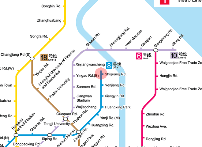Shiguang Road station map