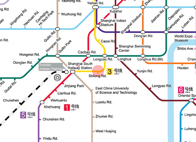 Shilong Road station map