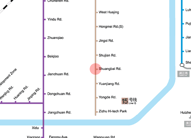 Shuangbai Road station map