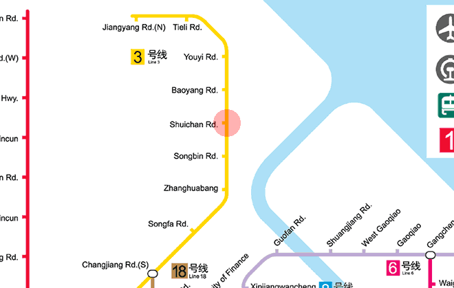 Shuichan Road station map
