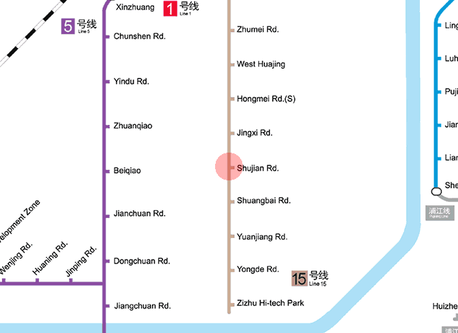 Shujian Road station map