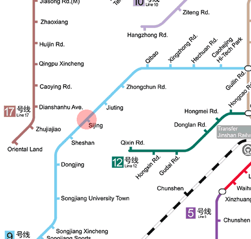Sijing station map