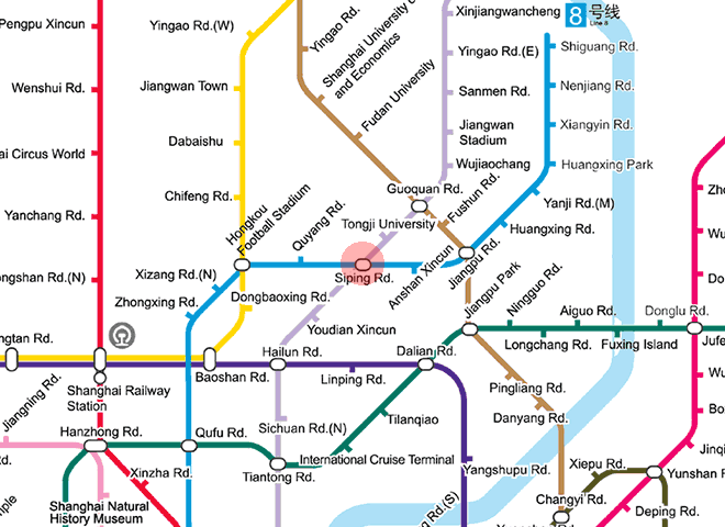 Siping Road station map