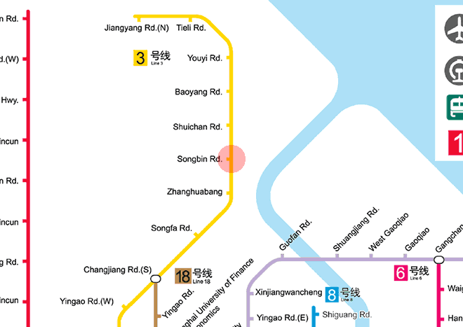 Songbin Road station map