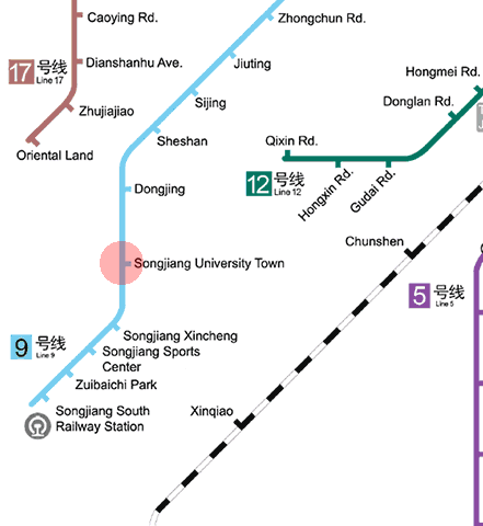 Songjiang University Town station map