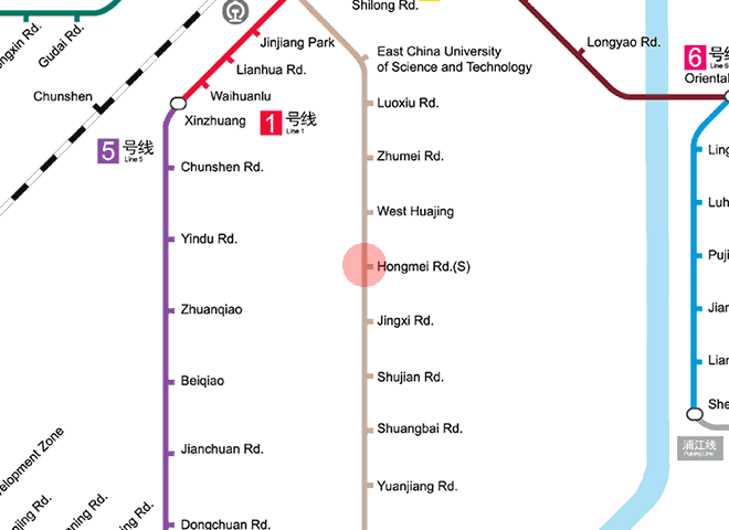 South Hongmei Road station map