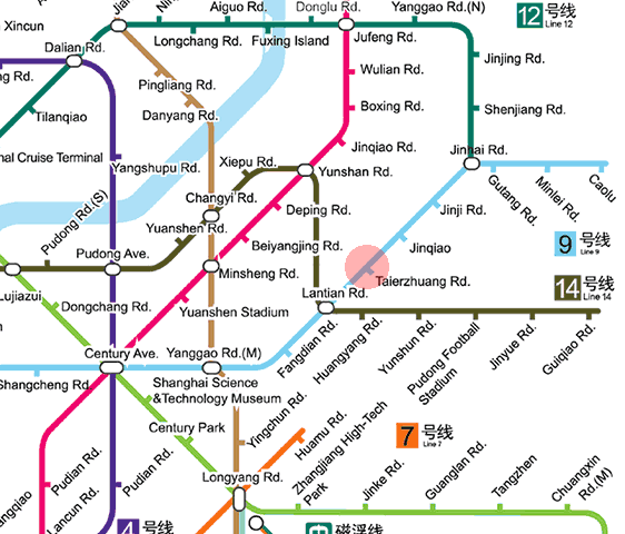 Taierzhuang Road station map