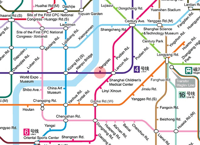 Tangqiao station map