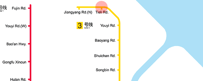 Tieli Road station map