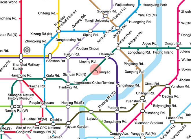 Tilanqiao station map