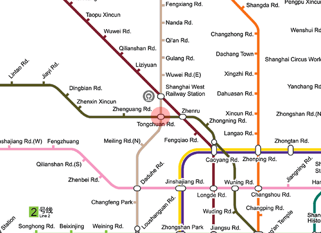 Tongchuan Road station map