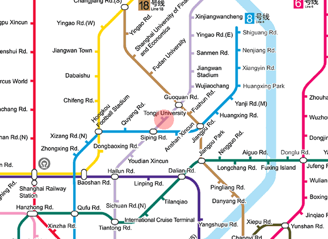 Tongji University station map